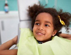 happy child at orthodontist