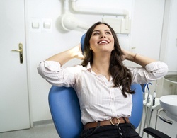 Relaxed dental patient enjoying freedom from dental anxiety thanks to sedation dentistry