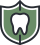 Animated tooth inside of a shield