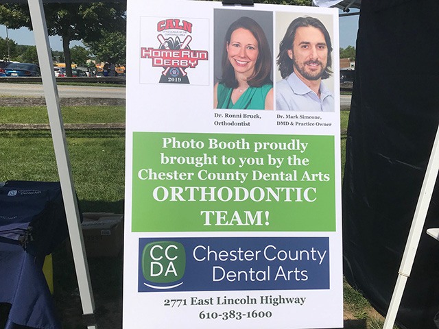 Chester County Dental Arts sign at community event