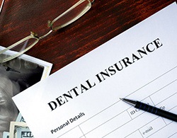 Dental insurance paperwork in Thorndale