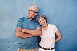 smiling older couple