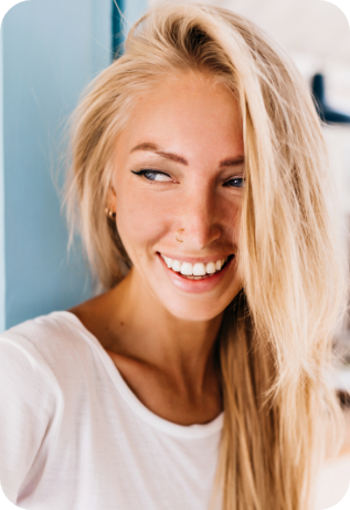 Man with healthy smile after periodontal therapy