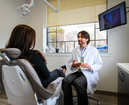 Dr. Simeone & actual patient smiling