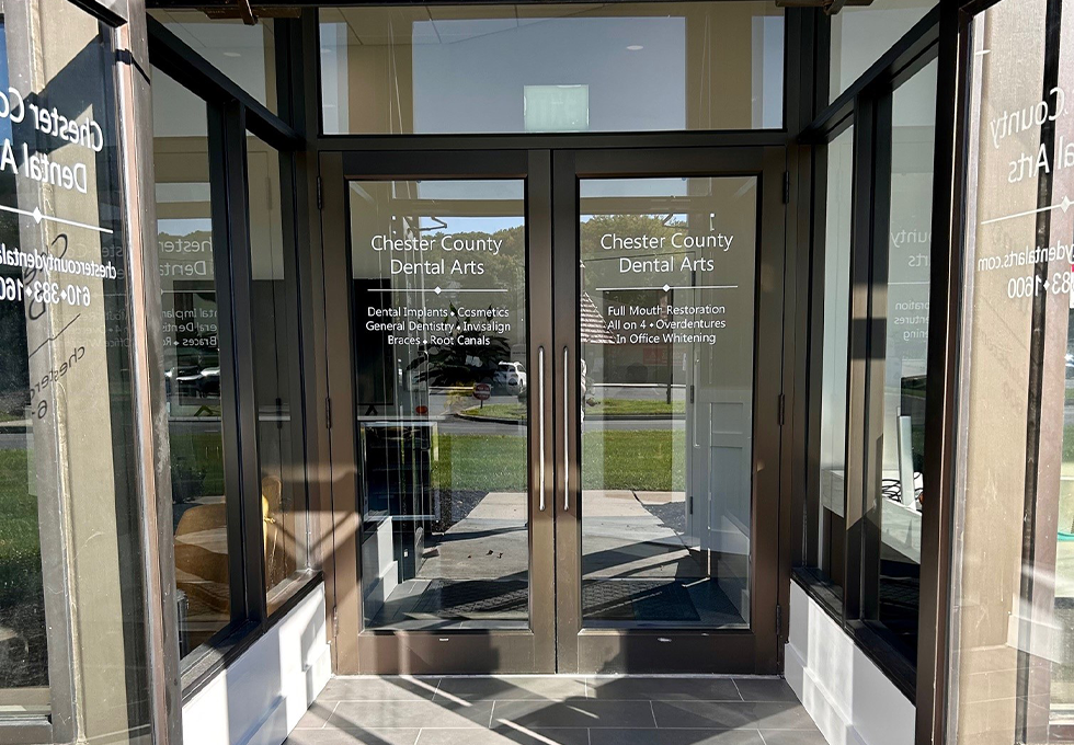 Front doors of dental office
