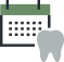 Animated calendar with tooth