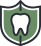 Animated tooth inside of a shield