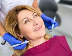 Woman preparing for Teeth-In-A-Day in Thorndale