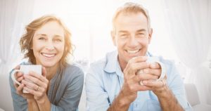 smiling middle-aged couple