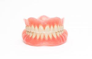 side view of dentures