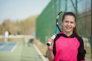 girl braces sports