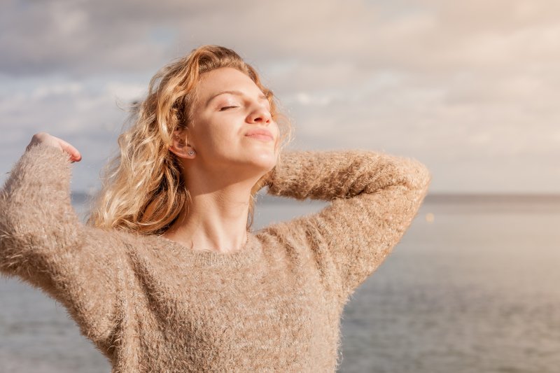 woman out in the sun