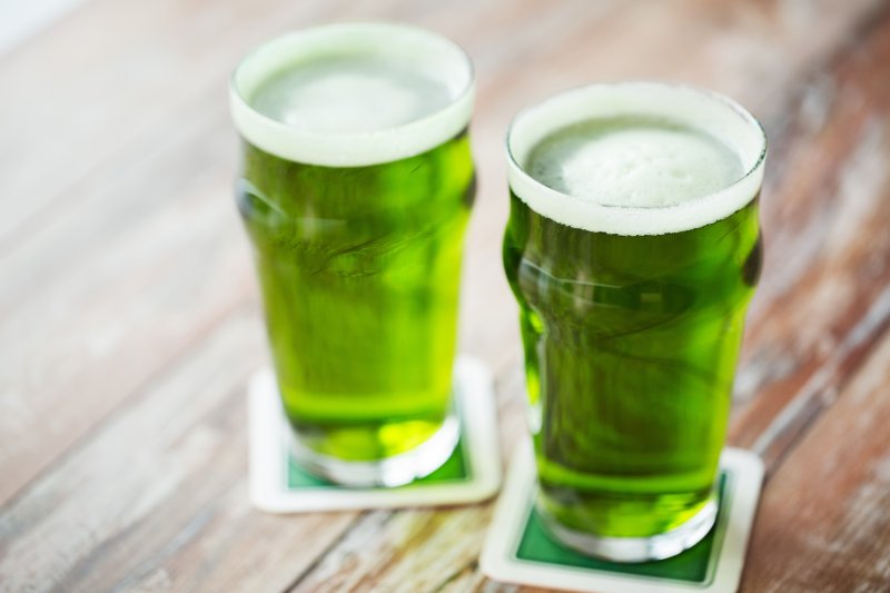 green beer on a table